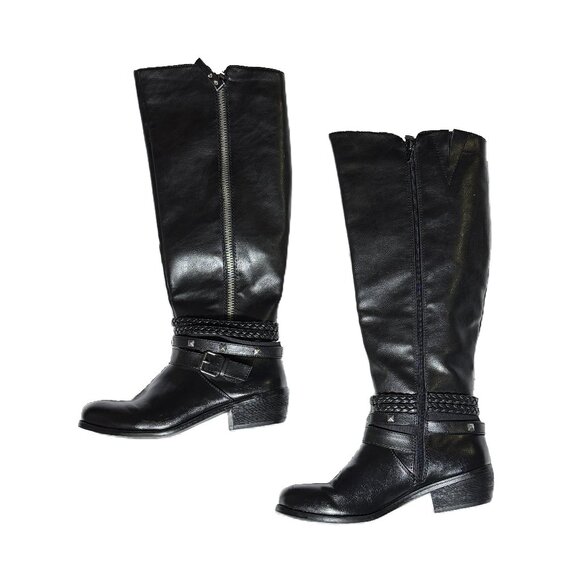 SO Shoes - SO Olive Black Women's Riding Boots - Size 8 medium